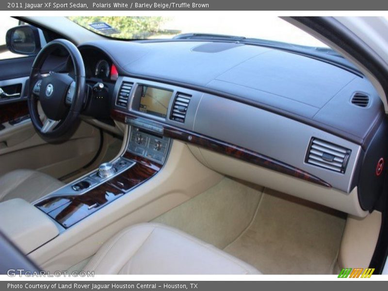 Polaris White / Barley Beige/Truffle Brown 2011 Jaguar XF Sport Sedan