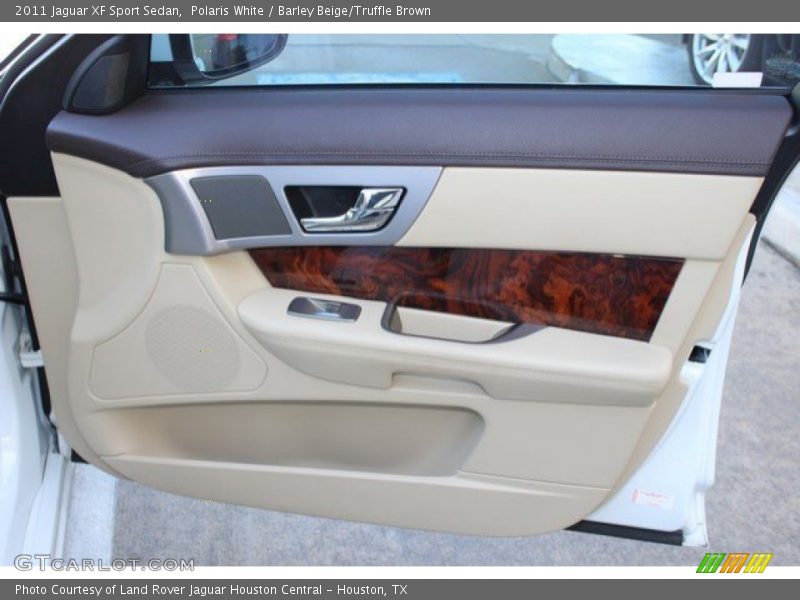 Polaris White / Barley Beige/Truffle Brown 2011 Jaguar XF Sport Sedan