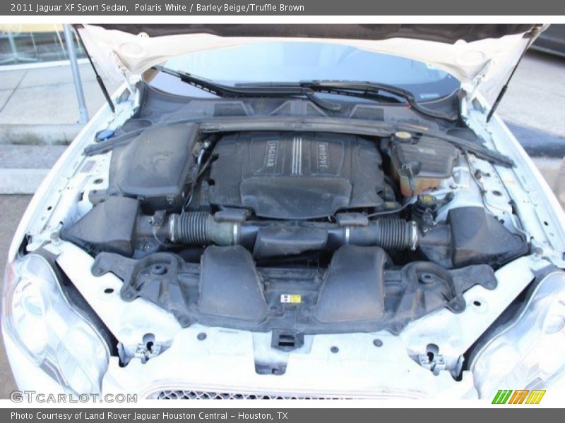 Polaris White / Barley Beige/Truffle Brown 2011 Jaguar XF Sport Sedan