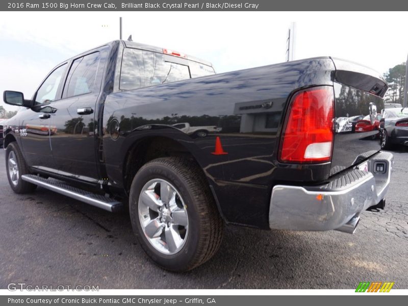 Brilliant Black Crystal Pearl / Black/Diesel Gray 2016 Ram 1500 Big Horn Crew Cab