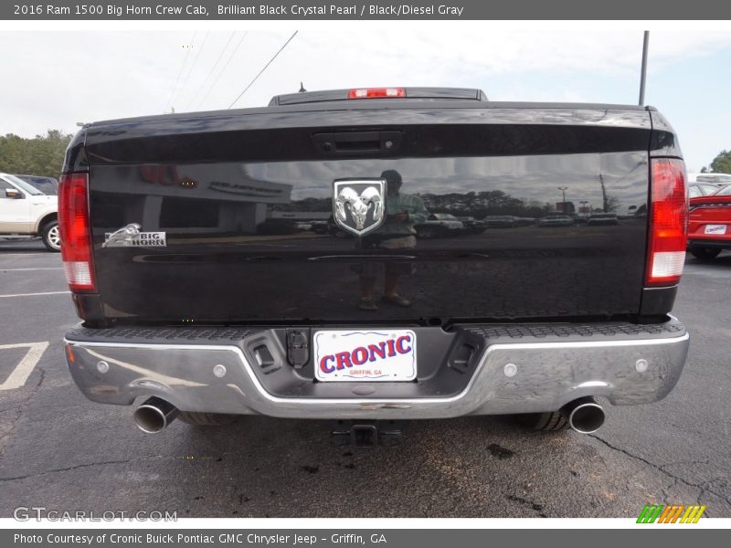 Brilliant Black Crystal Pearl / Black/Diesel Gray 2016 Ram 1500 Big Horn Crew Cab
