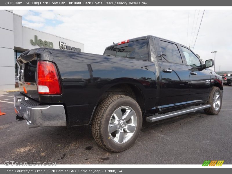 Brilliant Black Crystal Pearl / Black/Diesel Gray 2016 Ram 1500 Big Horn Crew Cab