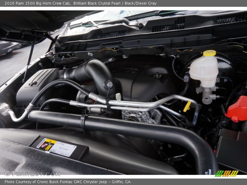 Brilliant Black Crystal Pearl / Black/Diesel Gray 2016 Ram 1500 Big Horn Crew Cab