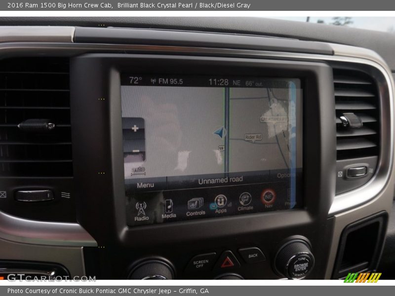 Brilliant Black Crystal Pearl / Black/Diesel Gray 2016 Ram 1500 Big Horn Crew Cab