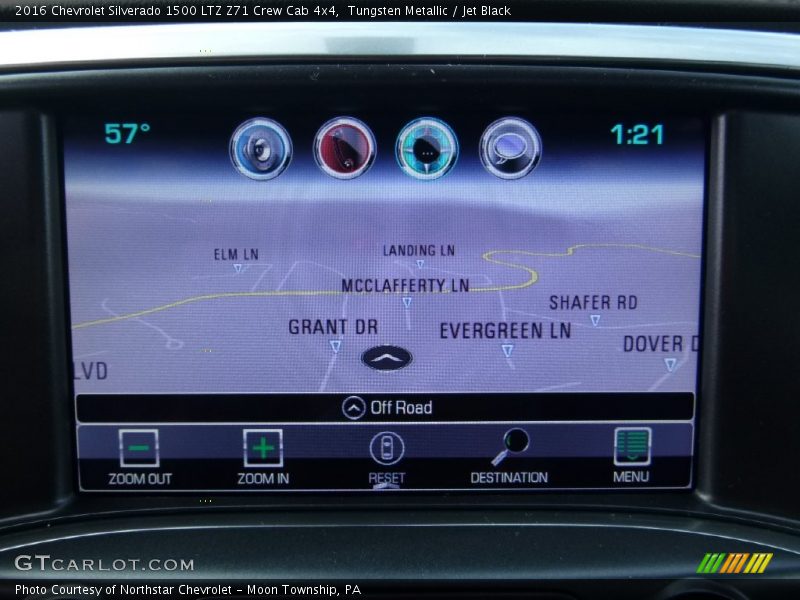 Tungsten Metallic / Jet Black 2016 Chevrolet Silverado 1500 LTZ Z71 Crew Cab 4x4