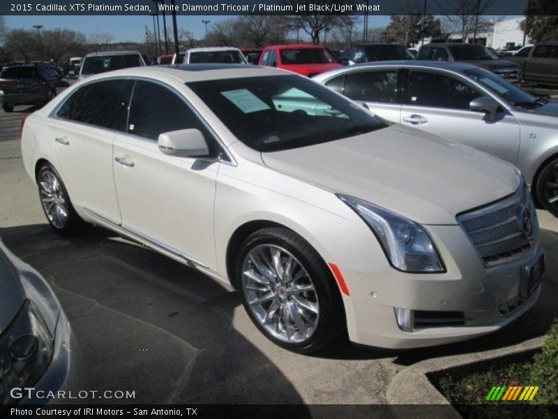 White Diamond Tricoat / Platinum Jet Black/Light Wheat 2015 Cadillac XTS Platinum Sedan
