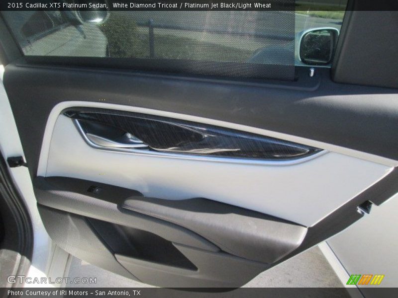 White Diamond Tricoat / Platinum Jet Black/Light Wheat 2015 Cadillac XTS Platinum Sedan