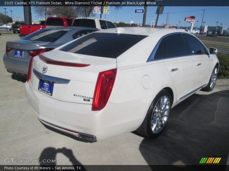 White Diamond Tricoat / Platinum Jet Black/Light Wheat 2015 Cadillac XTS Platinum Sedan