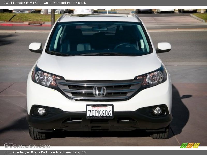 White Diamond Pearl / Black 2014 Honda CR-V EX-L
