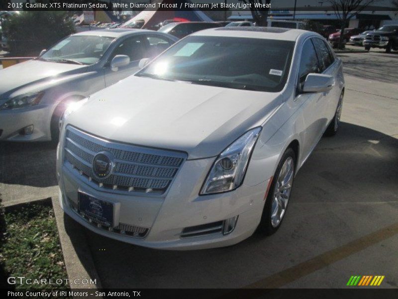 White Diamond Tricoat / Platinum Jet Black/Light Wheat 2015 Cadillac XTS Platinum Sedan