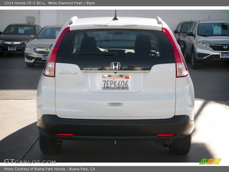 White Diamond Pearl / Black 2014 Honda CR-V EX-L