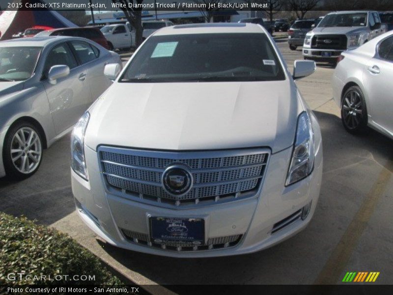 White Diamond Tricoat / Platinum Jet Black/Light Wheat 2015 Cadillac XTS Platinum Sedan