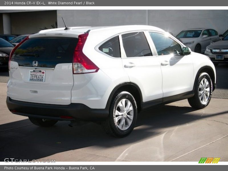 White Diamond Pearl / Black 2014 Honda CR-V EX-L