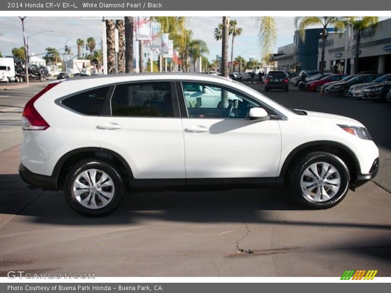 White Diamond Pearl / Black 2014 Honda CR-V EX-L