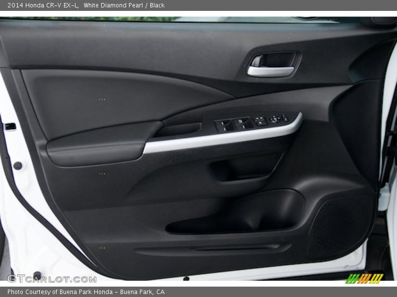 White Diamond Pearl / Black 2014 Honda CR-V EX-L