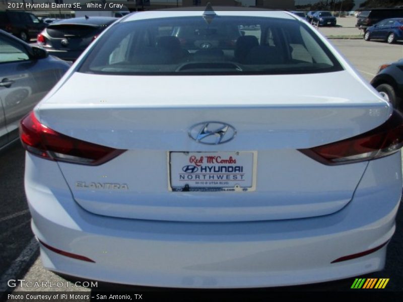 White / Gray 2017 Hyundai Elantra SE