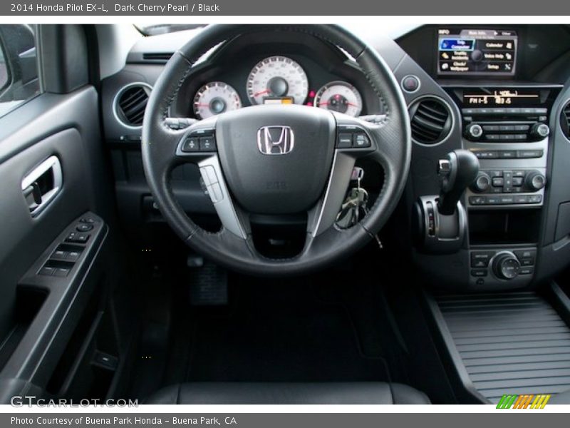 Dark Cherry Pearl / Black 2014 Honda Pilot EX-L