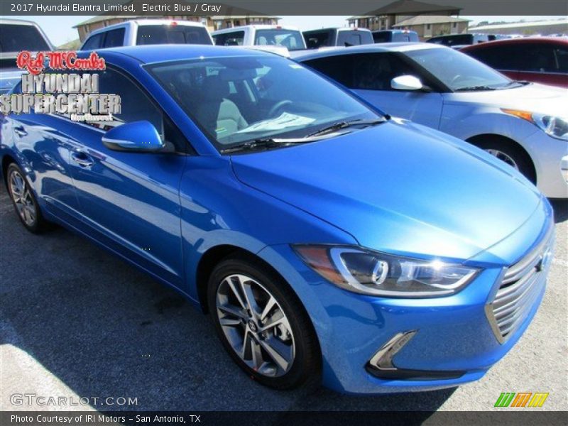 Electric Blue / Gray 2017 Hyundai Elantra Limited