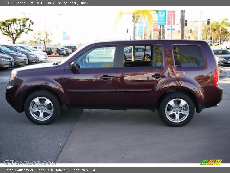 Dark Cherry Pearl / Black 2014 Honda Pilot EX-L