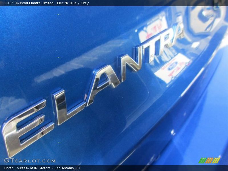 Electric Blue / Gray 2017 Hyundai Elantra Limited