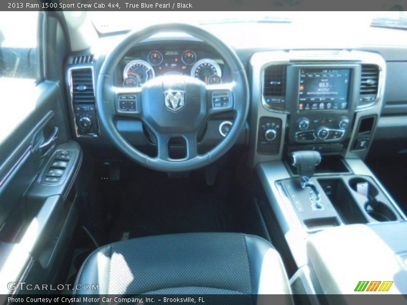 True Blue Pearl / Black 2013 Ram 1500 Sport Crew Cab 4x4