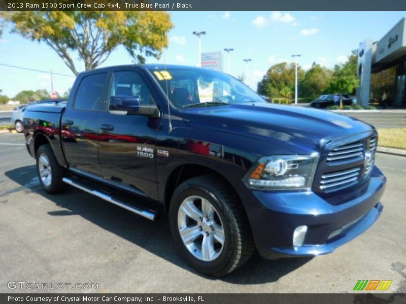 True Blue Pearl / Black 2013 Ram 1500 Sport Crew Cab 4x4