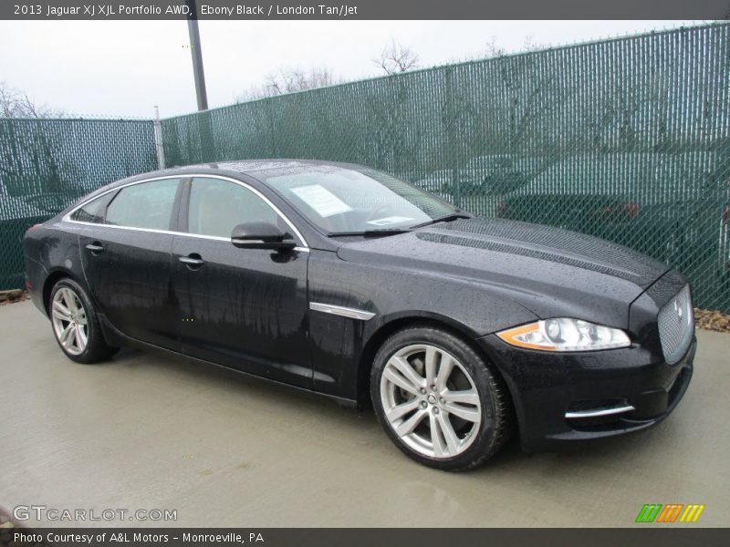 Ebony Black / London Tan/Jet 2013 Jaguar XJ XJL Portfolio AWD