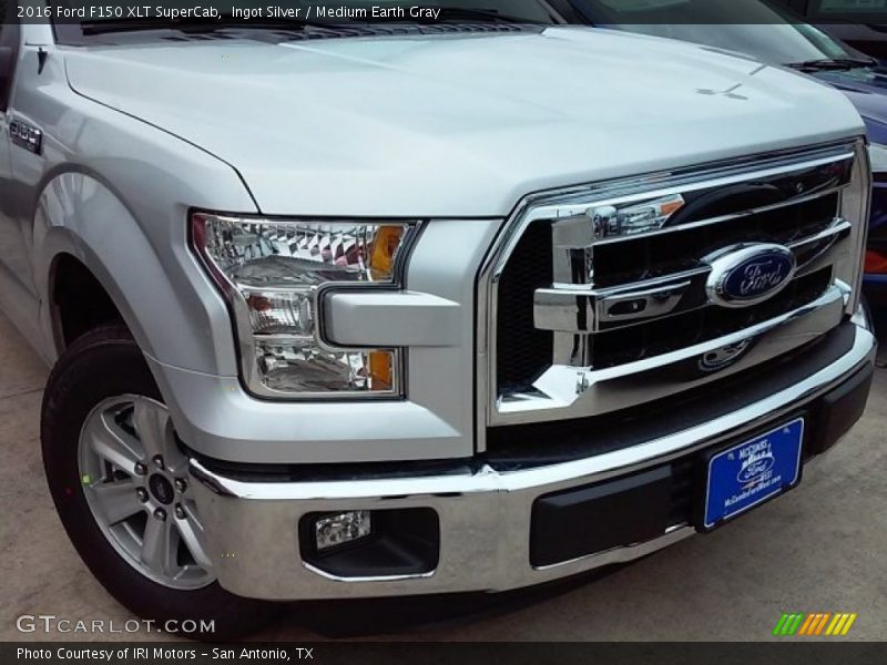 Ingot Silver / Medium Earth Gray 2016 Ford F150 XLT SuperCab