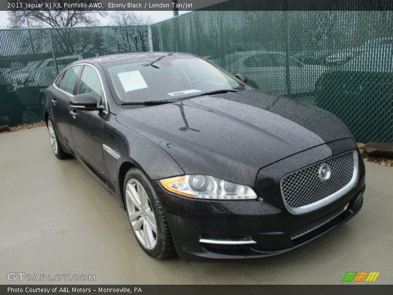 Ebony Black / London Tan/Jet 2013 Jaguar XJ XJL Portfolio AWD