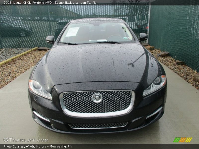 Ebony Black / London Tan/Jet 2013 Jaguar XJ XJL Portfolio AWD