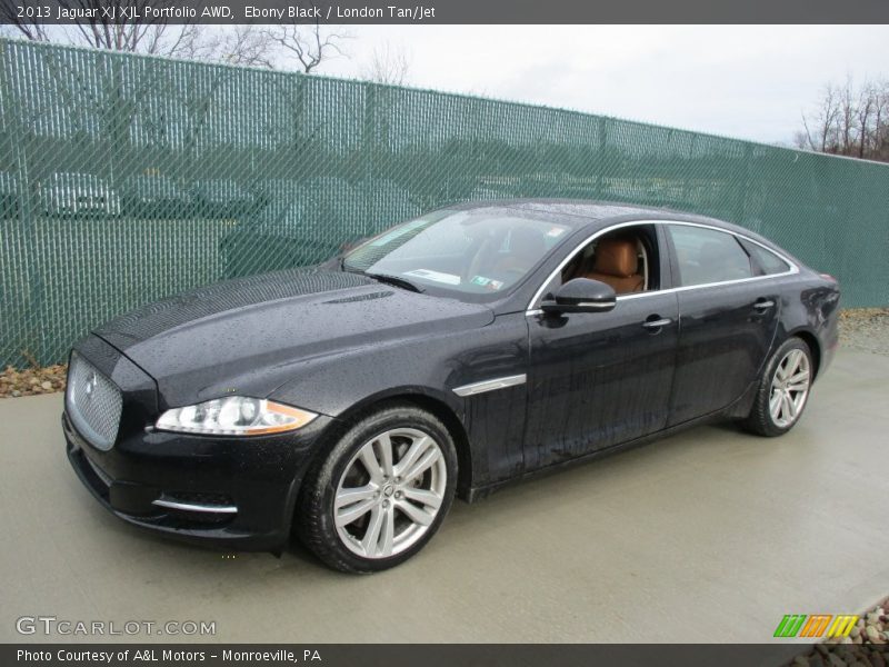 Ebony Black / London Tan/Jet 2013 Jaguar XJ XJL Portfolio AWD