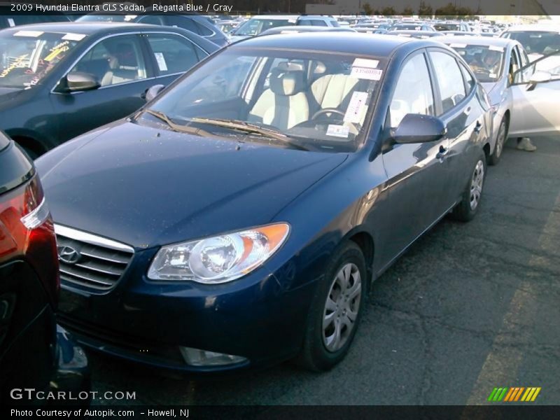 Regatta Blue / Gray 2009 Hyundai Elantra GLS Sedan