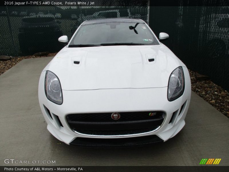 Polaris White / Jet 2016 Jaguar F-TYPE S AWD Coupe