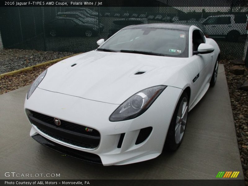 Polaris White / Jet 2016 Jaguar F-TYPE S AWD Coupe