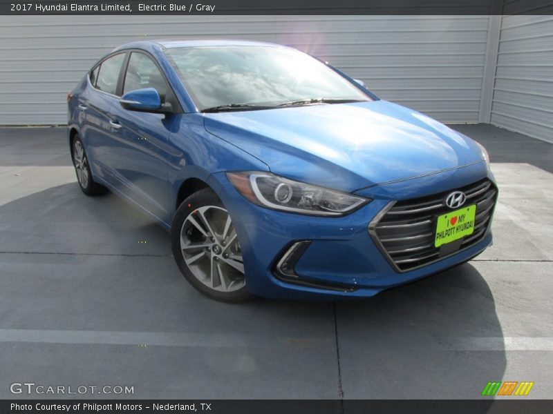 Electric Blue / Gray 2017 Hyundai Elantra Limited