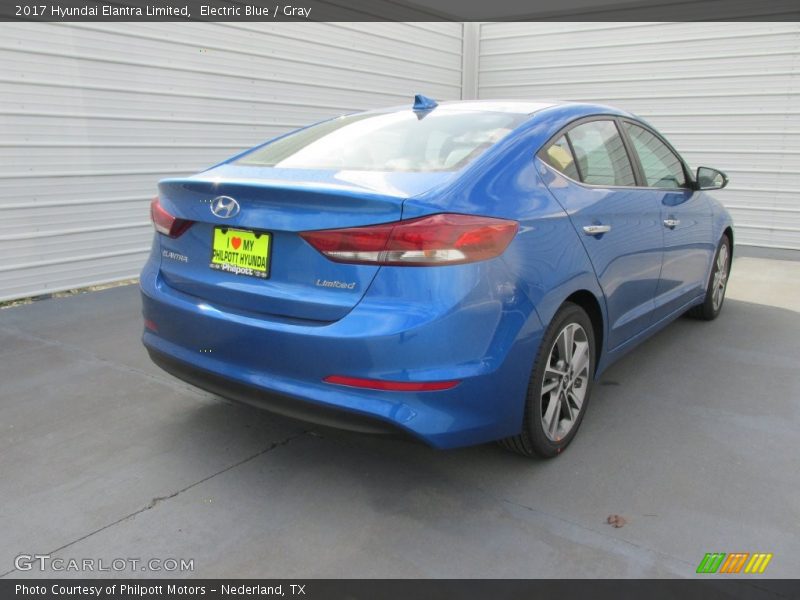 Electric Blue / Gray 2017 Hyundai Elantra Limited