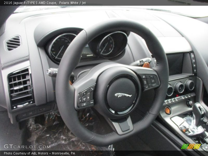 Polaris White / Jet 2016 Jaguar F-TYPE S AWD Coupe