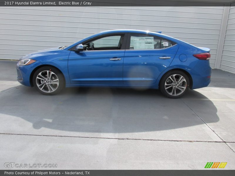 Electric Blue / Gray 2017 Hyundai Elantra Limited