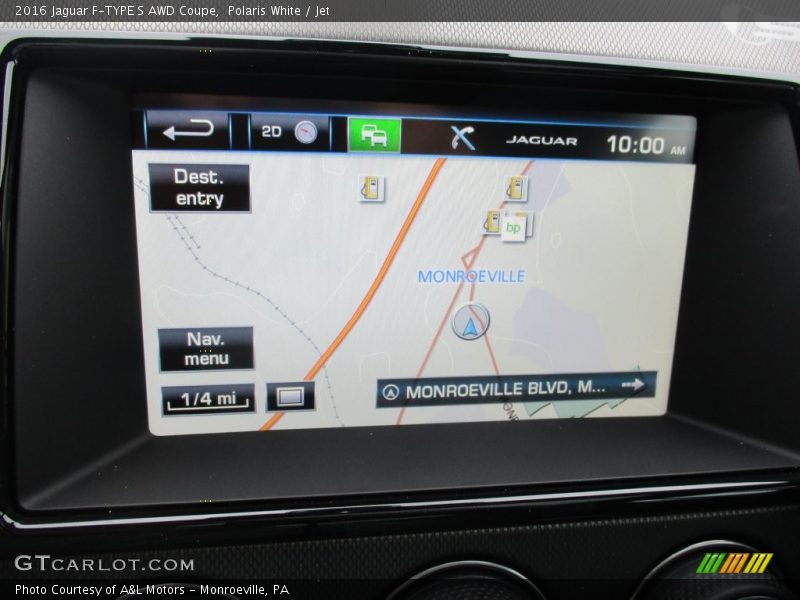 Polaris White / Jet 2016 Jaguar F-TYPE S AWD Coupe