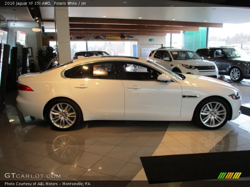Polaris White / Jet 2016 Jaguar XF 35t AWD