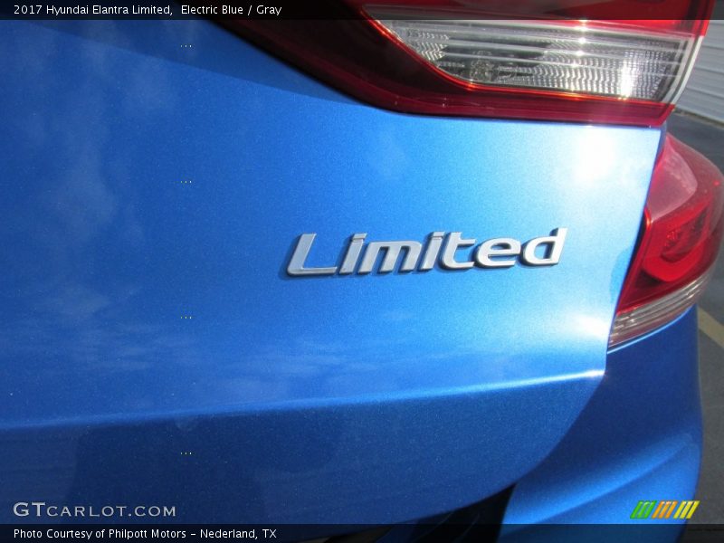 Electric Blue / Gray 2017 Hyundai Elantra Limited