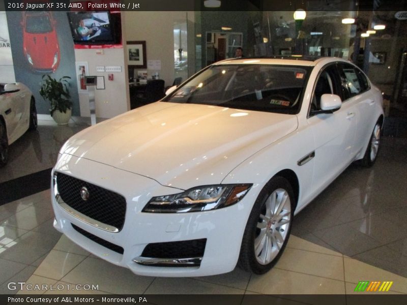 Polaris White / Jet 2016 Jaguar XF 35t AWD