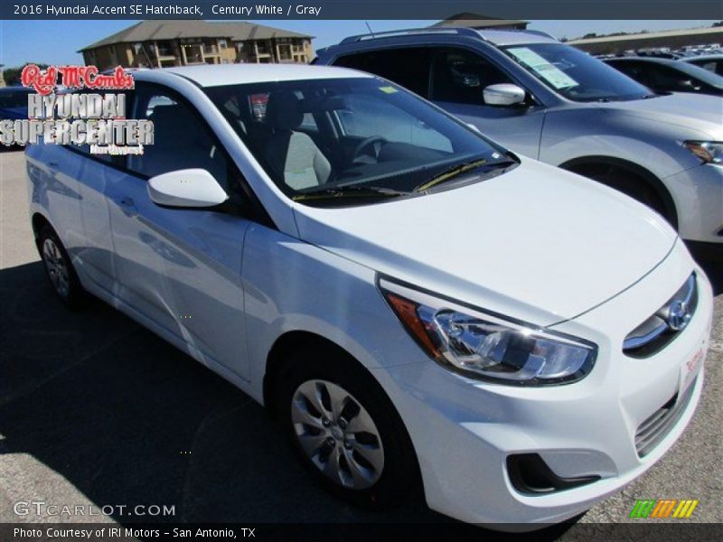 Century White / Gray 2016 Hyundai Accent SE Hatchback