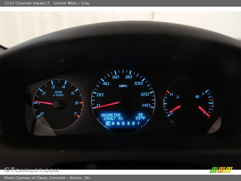 Summit White / Gray 2010 Chevrolet Impala LT