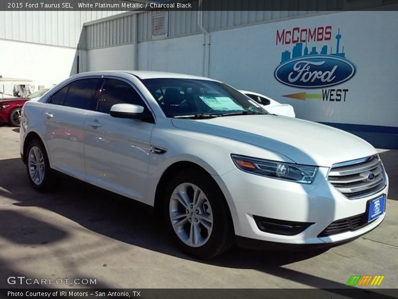 White Platinum Metallic / Charcoal Black 2015 Ford Taurus SEL