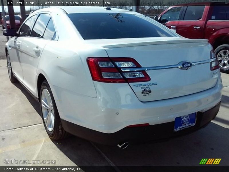 White Platinum Metallic / Charcoal Black 2015 Ford Taurus SEL