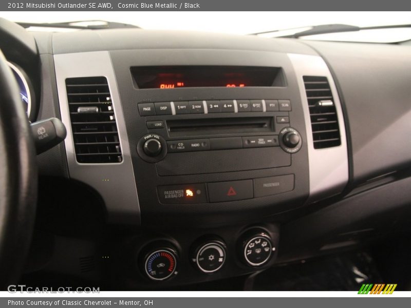 Cosmic Blue Metallic / Black 2012 Mitsubishi Outlander SE AWD