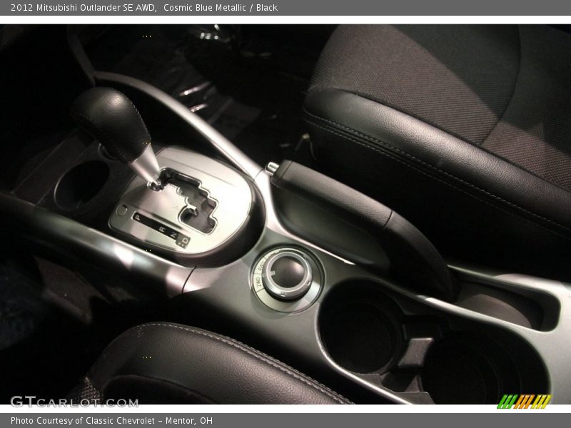Cosmic Blue Metallic / Black 2012 Mitsubishi Outlander SE AWD