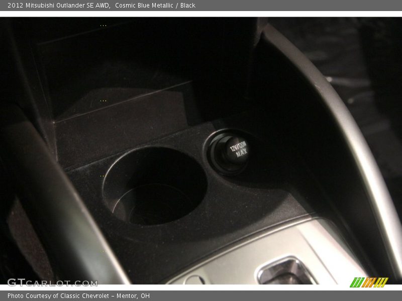 Cosmic Blue Metallic / Black 2012 Mitsubishi Outlander SE AWD