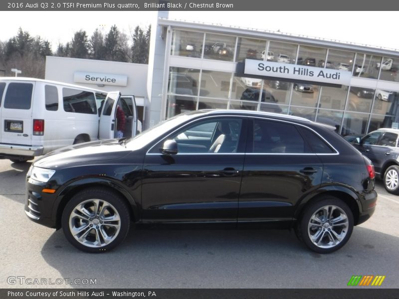 Brilliant Black / Chestnut Brown 2016 Audi Q3 2.0 TSFI Premium Plus quattro